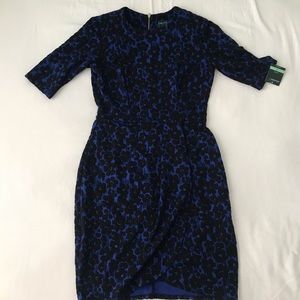 Blue& Black Floral Dress